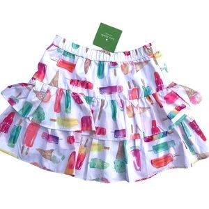 NWT Kate spade skirt the rules ruffle mini skirt 6X new adorable Ice pop 6